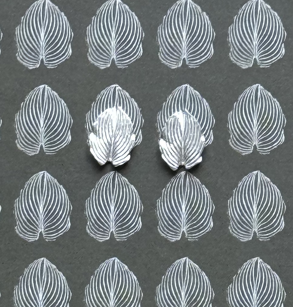 patentierter, kunstsinniger ohrschmuck silber 750